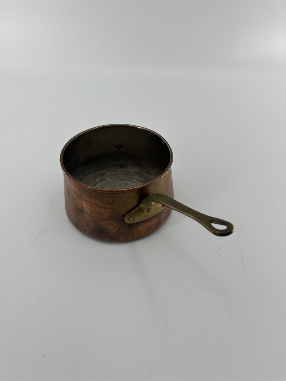 Copper Saucepan with Brass Handle